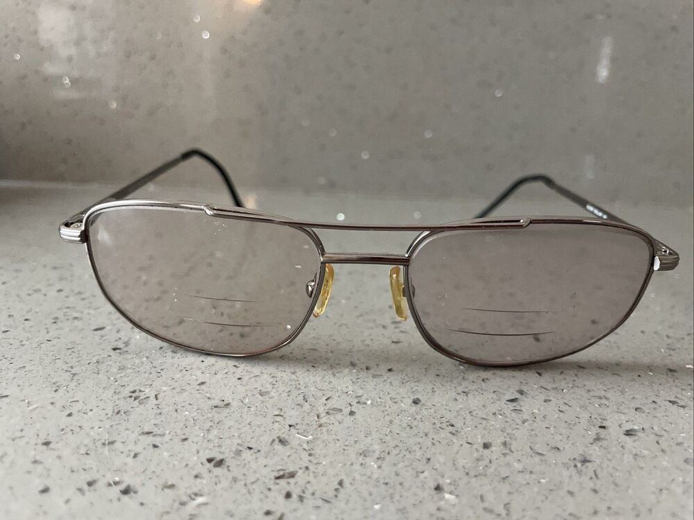 Silver Dollar Eyeglasses Frames ONLY #2 Scott 55-17-145mm Aviator Full Rim